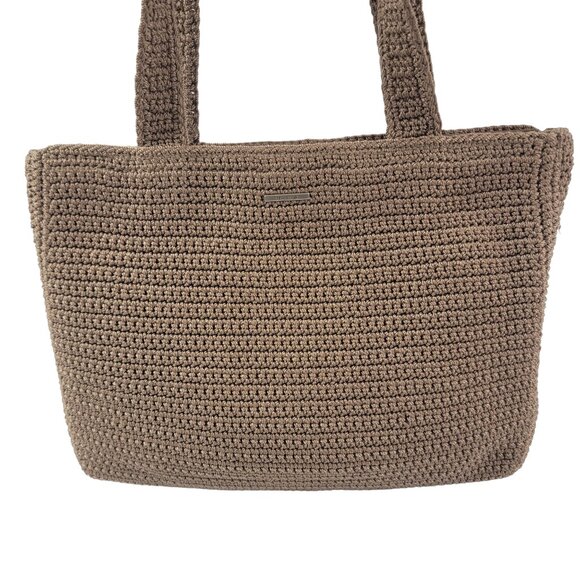 The SAK Crotchet Double Strap Brown Shoulder Handbag Purse - Picture 12 of 16